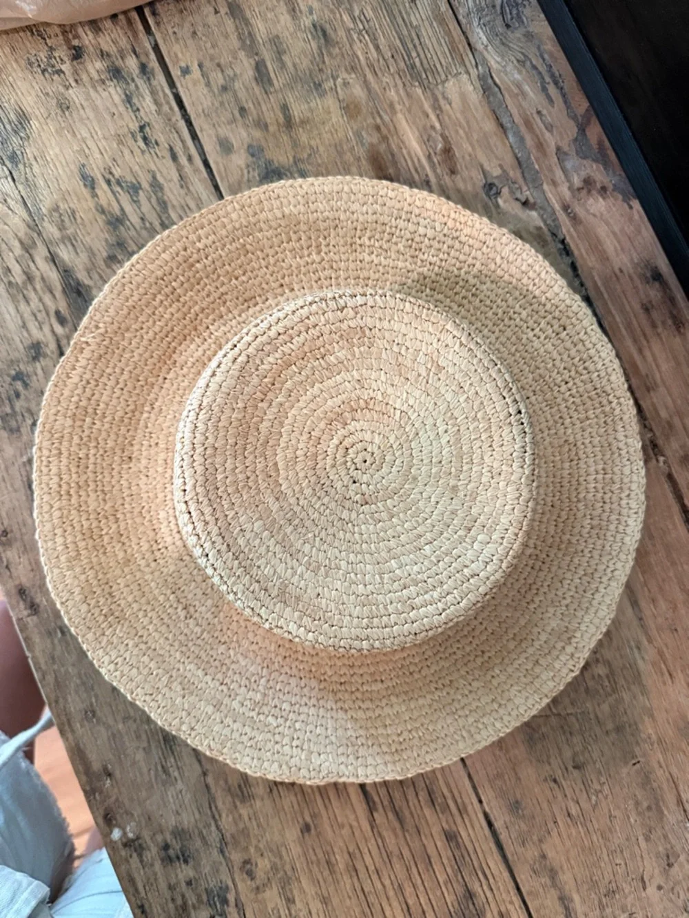 J. Crew Natural Straw Bucket Sun Hat